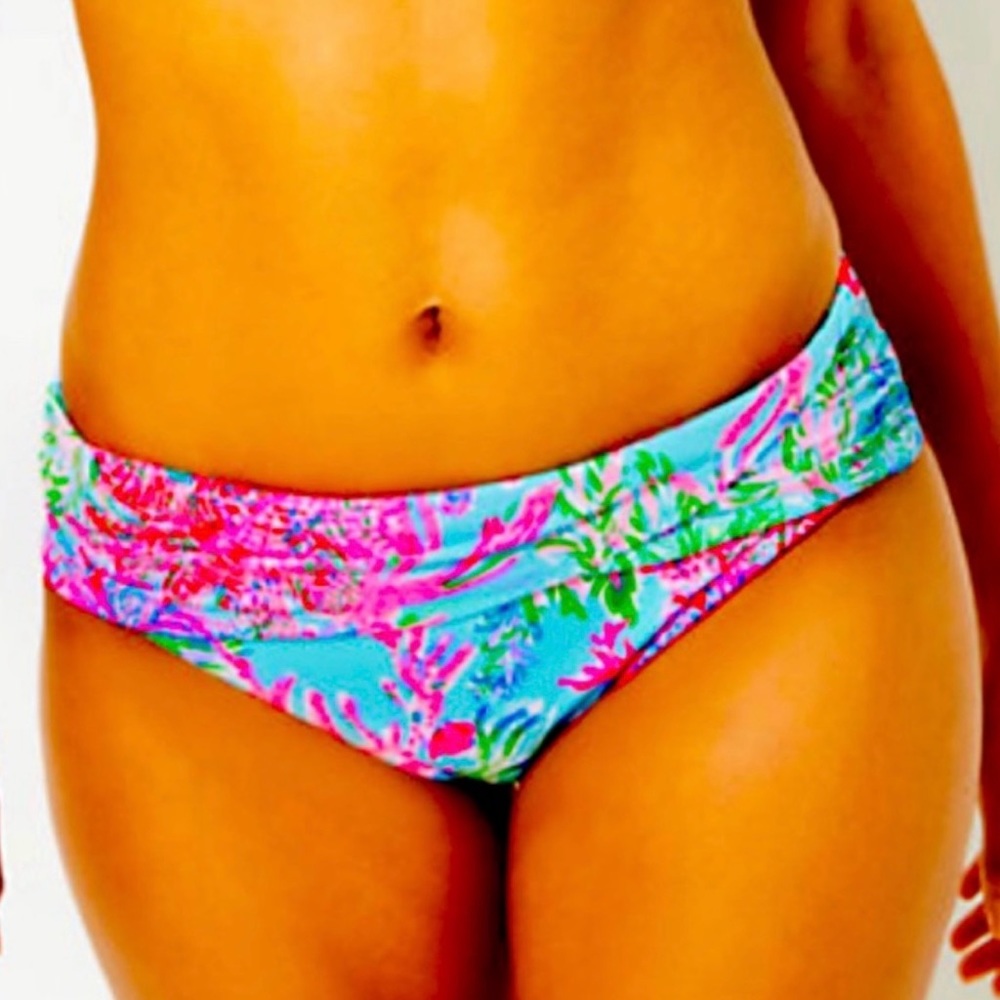 Lilly Pulitzer celestial blue cay to my heart sarong bottom size 6 nwt